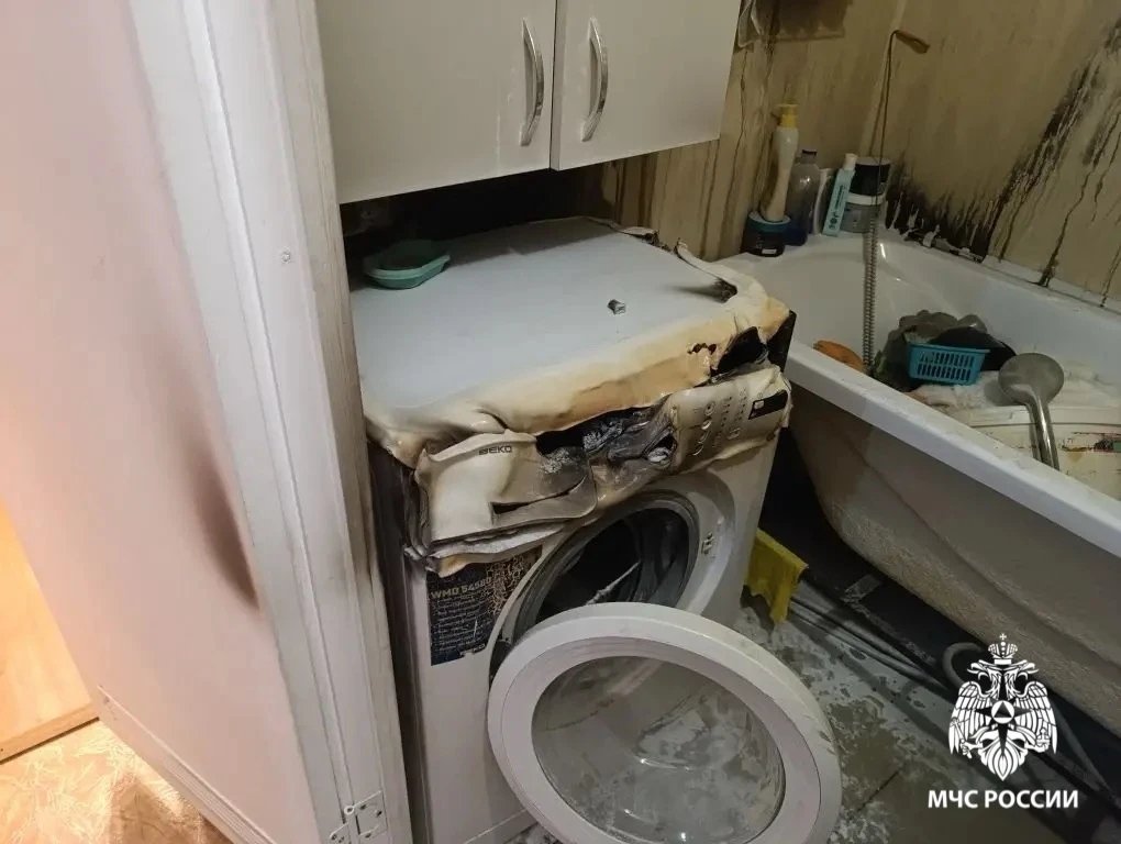 В Ижевске стиральная машина едва не спалила ванную