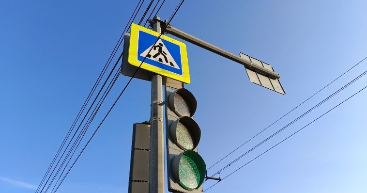 В Ижевске на улице 10 лет Октября завершаются работы по оборудованию нового пешеходного перехода