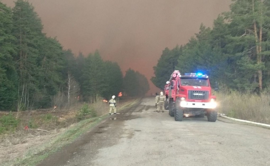 Сотрудники МЧС спасли от пламени село Успенка Тюменской области