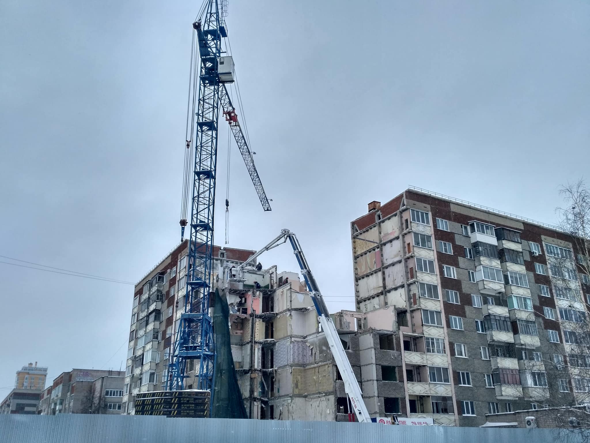 Демонтаж и укрепление обрушившегося дома в Ижевске планируют закончить до 15 февраля