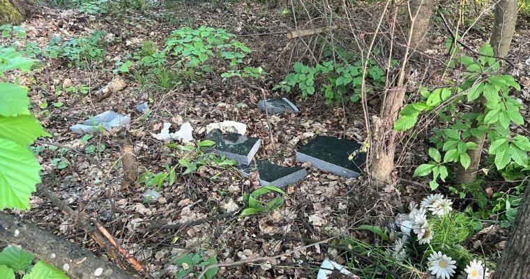 Вандалы разрушили памятник на могиле заслуженного учителя в Вавожском районе Удмуртии