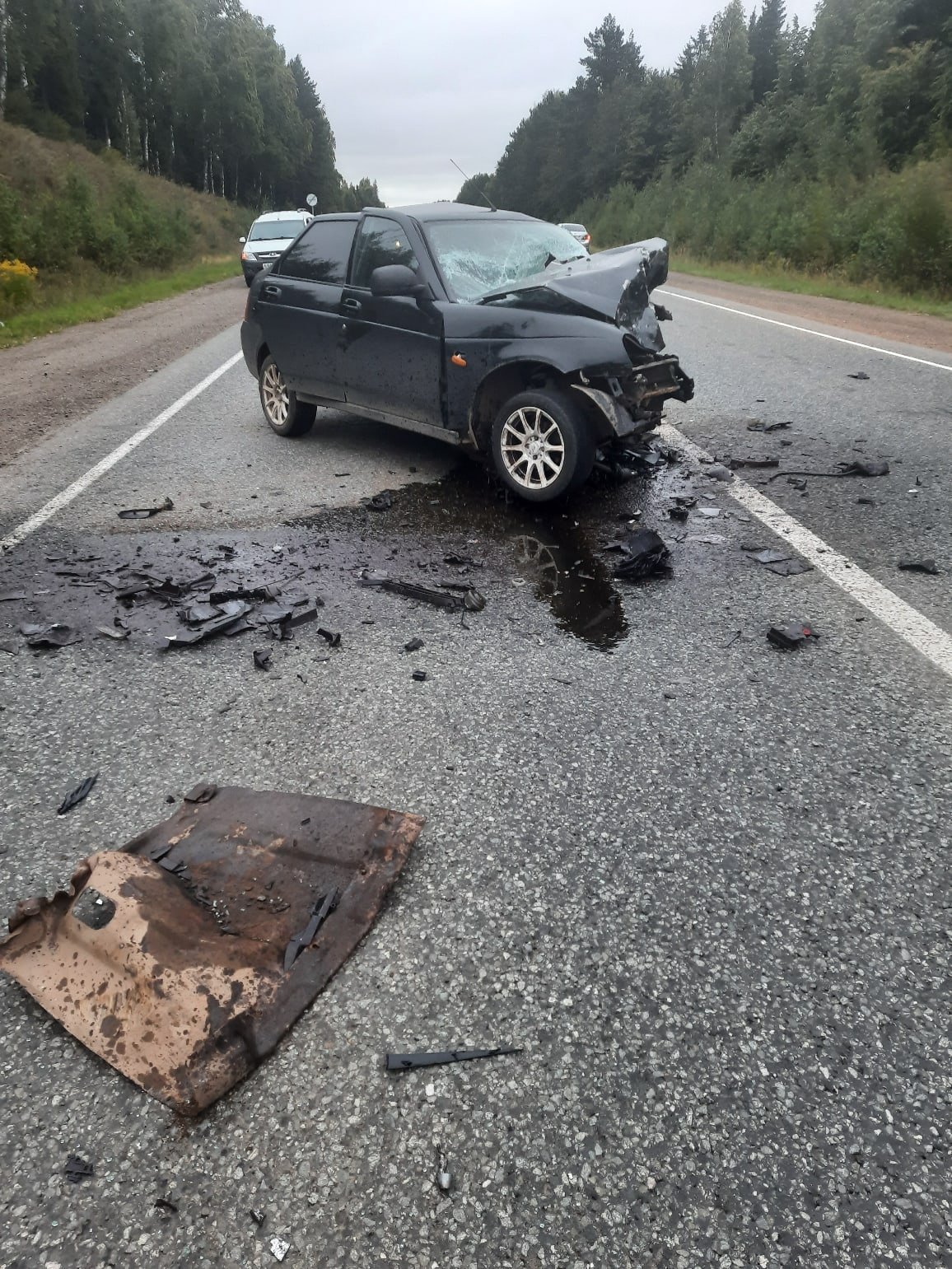 Водитель «Лады Приоры» погиб в аварии на трассе в Удмуртии // ИА Сусанин -  проверенные новости Ижевска и Удмуртии, факты и описания событий.