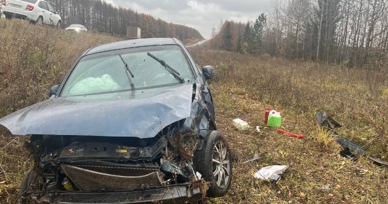 Четыре ребёнка и женщина пострадали в ДТП на дороге из Завьялово в Гольяны