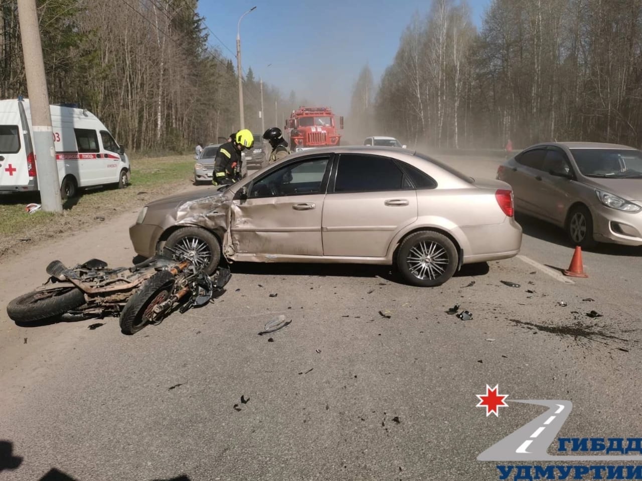 Нетрезвый мотоциклист получил травмы в ДТП в Ижевске