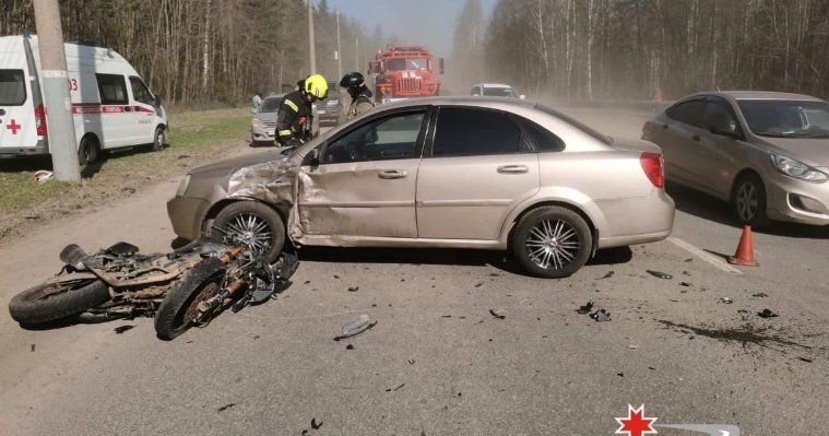 Нетрезвый мотоциклист получил травмы в ДТП в Ижевске