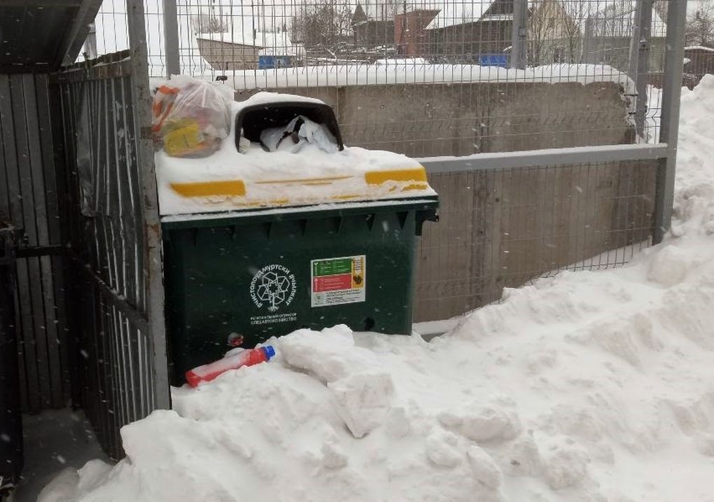 Графики вывоза отходов сдвинулись в Удмуртии из-за снегопадов