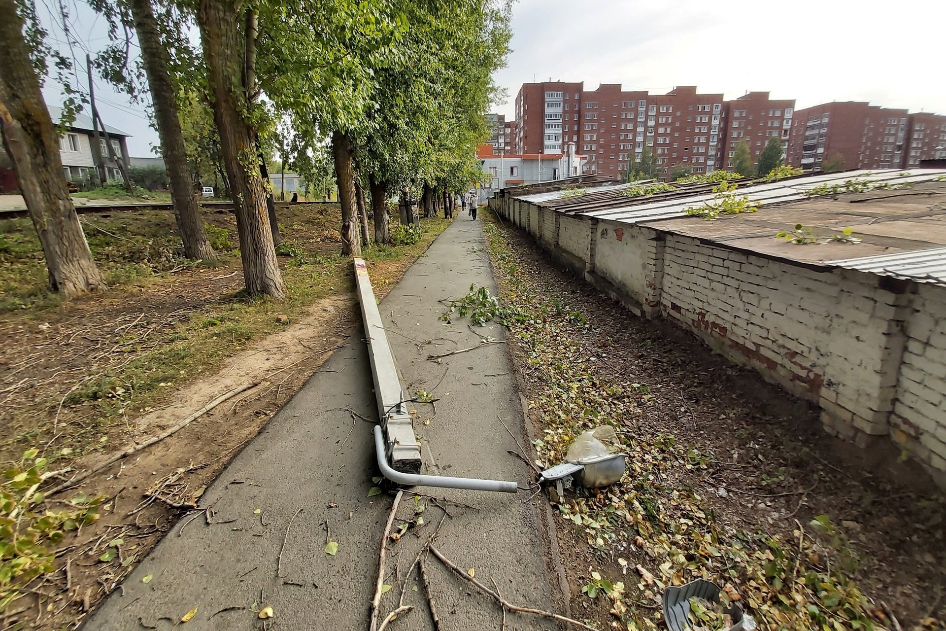 

Жители Ижевска поделились фотографиями последствий ветра 


