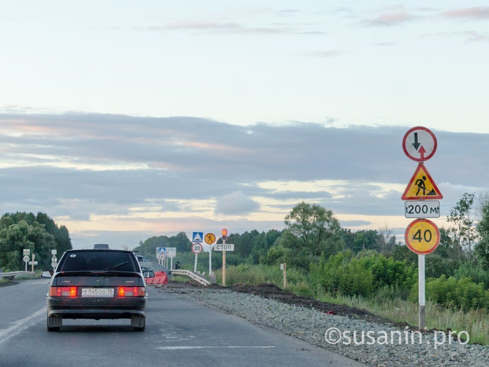 В Удмуртии до середины августа перекрыли движение по дороге Алнаши – Варзи-Ятчи