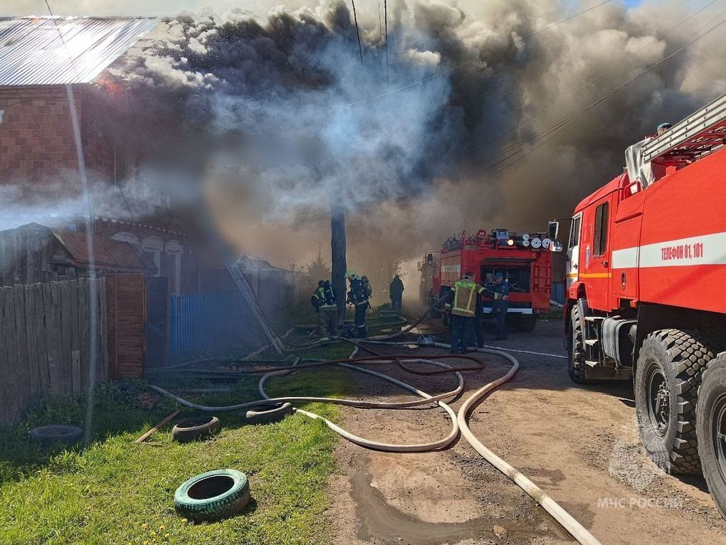 Домохозяйство пострадало от пожара на улице Керамической в Ижевске