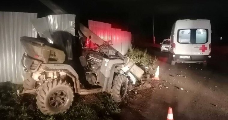 Водитель квадроцикла погиб в результате ДТП в Ижевске
