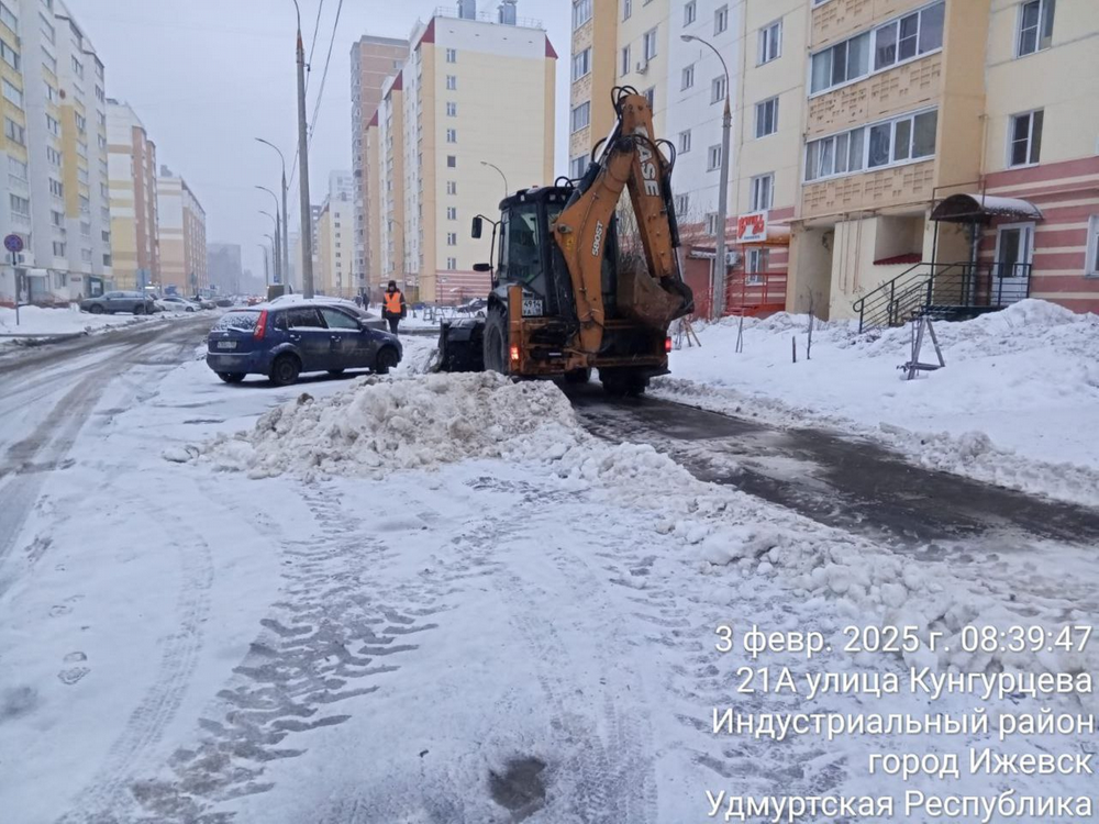 Главе Индустриального района Ижевска объявлено замечание за плохую организацию уборки снега