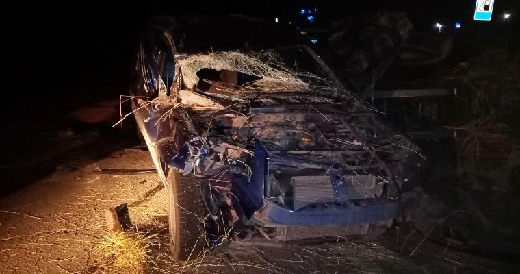 Легковушка столкнулась с трактором на трассе в Удмуртии