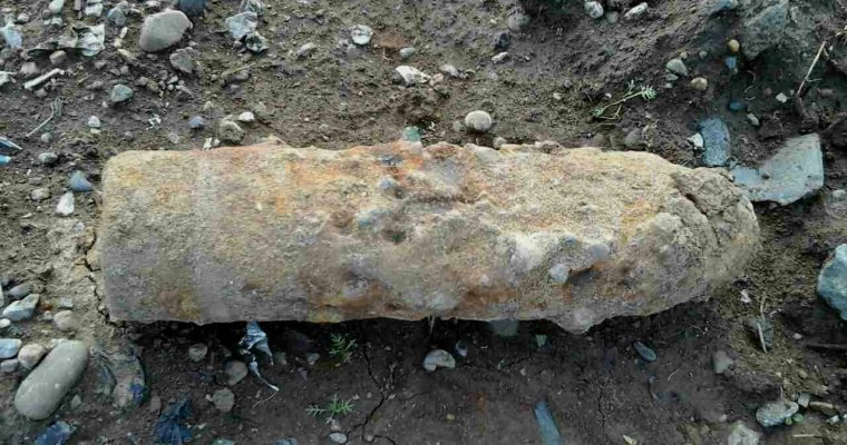 Шрапнельный снаряд нашли при ремонте объездной Балезино