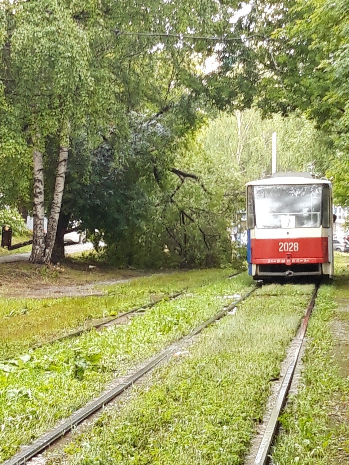 Движение трамваев в Ижевске остановилось из-за поcледствий дождя