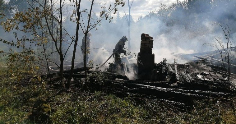 Детская шалость могла стать причиной пожара в СНТ «Топограф» в Завьяловском районе