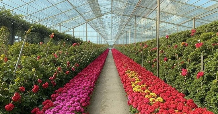 В Удмуртии планируют вырастить 9 000 000 роз в теплицах