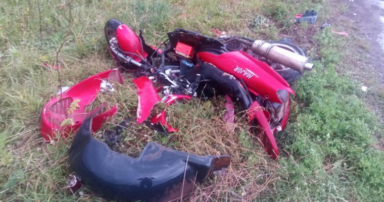 Выехавший на встречку мотоциклист погиб в Удмуртии