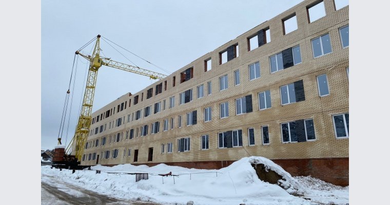 Строительство новой поликлиники в Воткинске идёт по графику