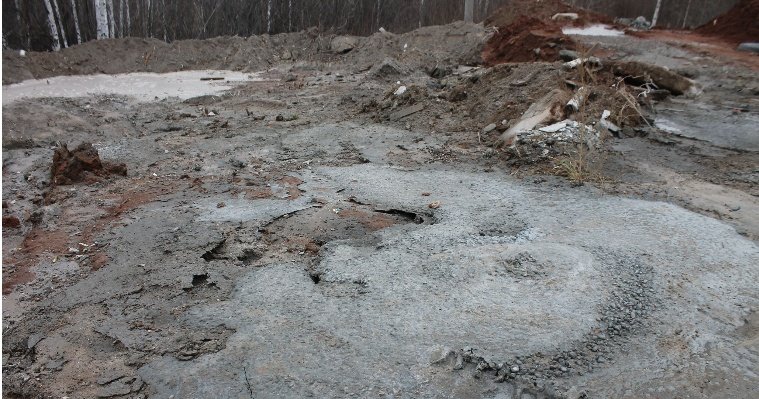 Активисты требуют наказать виновных в сливе бетонных отходов в ижевском лесу