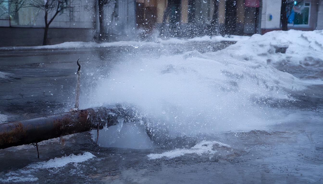 Ночью 2 января в Устиновском районе Ижевска произошло два порыва водопровода