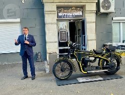 Обновлённую скульптуру прославленного мотоцикла «Иж-1» открыли в Ижевске