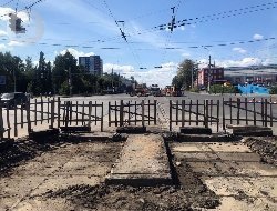 Ремонт перекрёстка улиц Удмуртской и Кирова начался в Ижевске