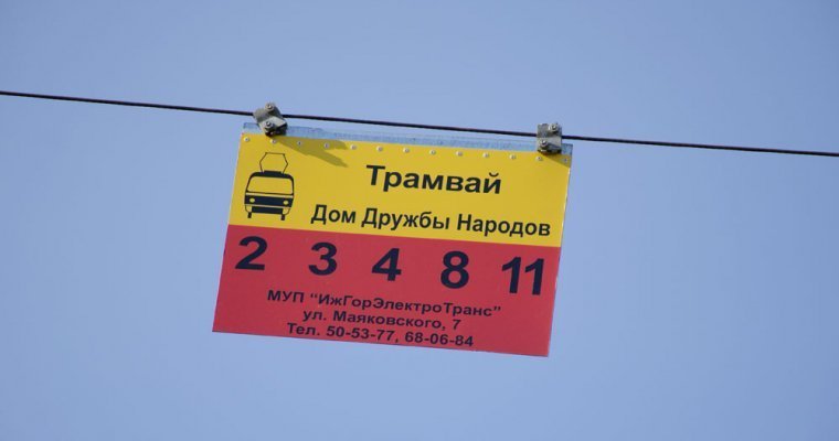 Расписание трех маршрутов трамваев изменится в Ижевске 11 июня
