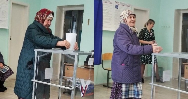 Участницы коллектива «Бурановские бабушки» проголосовали на выборах президента в родном селе  