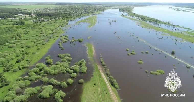 За уровнем воды на Каме в Удмуртии следят с помощью беспилотников
