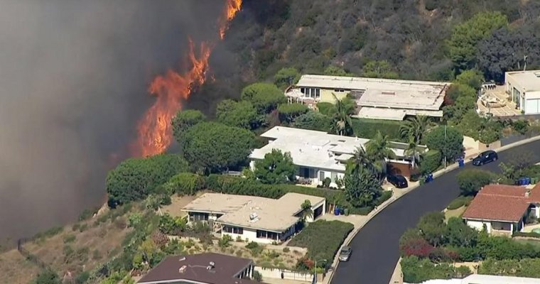 Престижный пригород Лос-Анджелеса эвакуировали из-за мощного лесного пожара