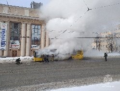 В МЧС озвучили предварительную причину пожара в пассажирском автобусе на улице Горького в Ижевске