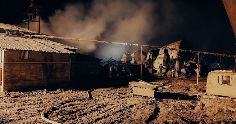 Причиной ночного пожара на предприятии деревообработки в удмуртском селе Чур могло стать короткое замыкание