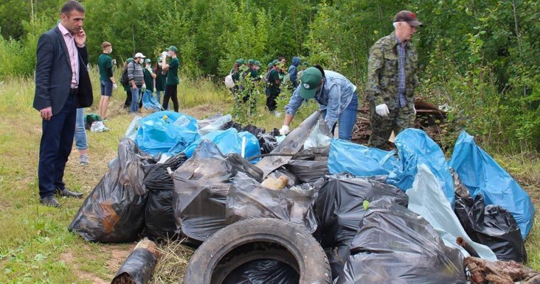 Более 160 мешков мусора собрали участники акции «Чистый парк» в Удмуртии