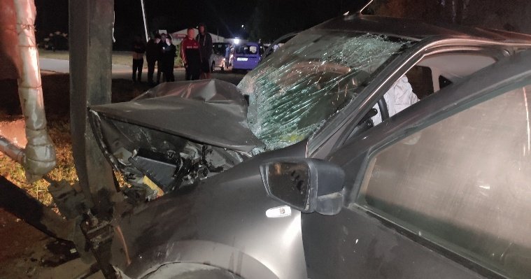 В Удмуртии в результате наезда автомобиля на опору теплотрассы погиб 27-летний пассажир «Лады»