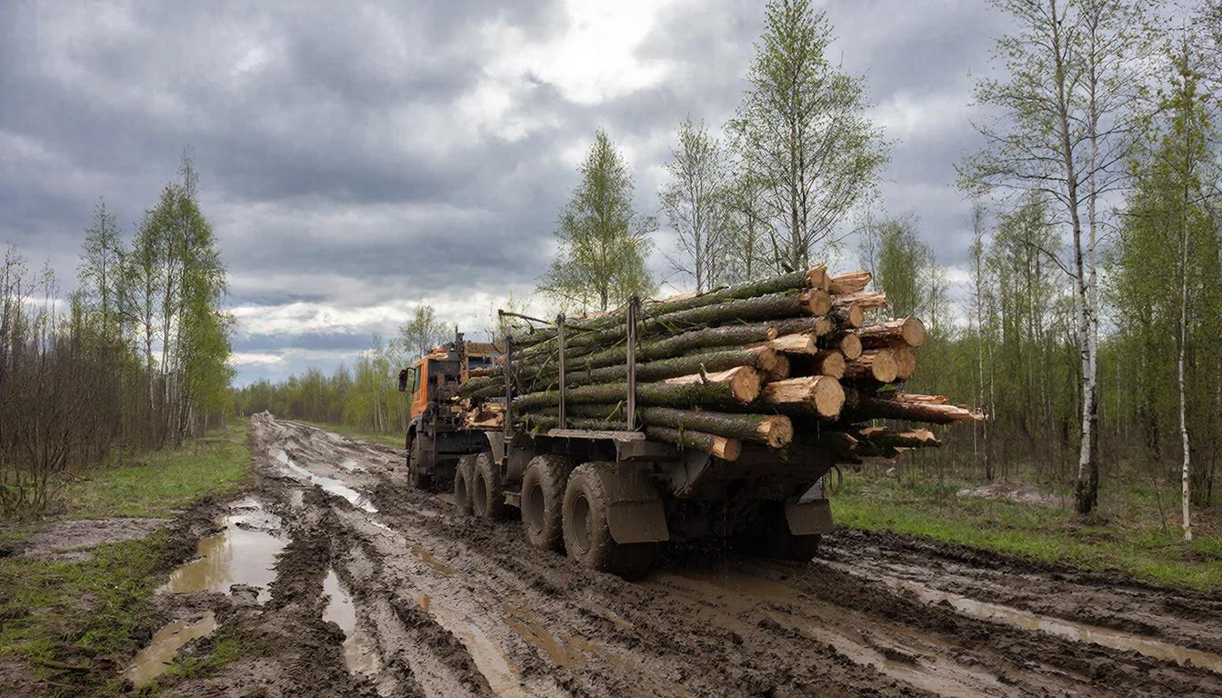 В удмуртской Якшур-Бодье лесовозы пообещали не ездить по грунтовкам в распутицу