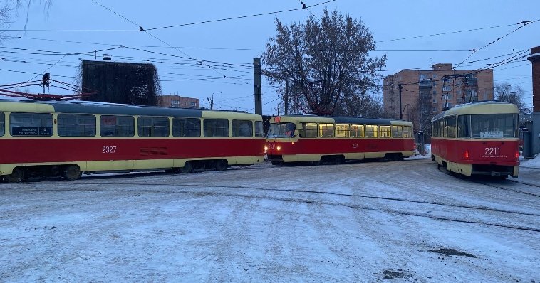 В Ижевске возобновили движение трамваев №10 и №12 от улицы Халтурина до Ворошилова 