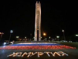 Российский триколор из 5 тысяч свечей выложили в Ижевске 