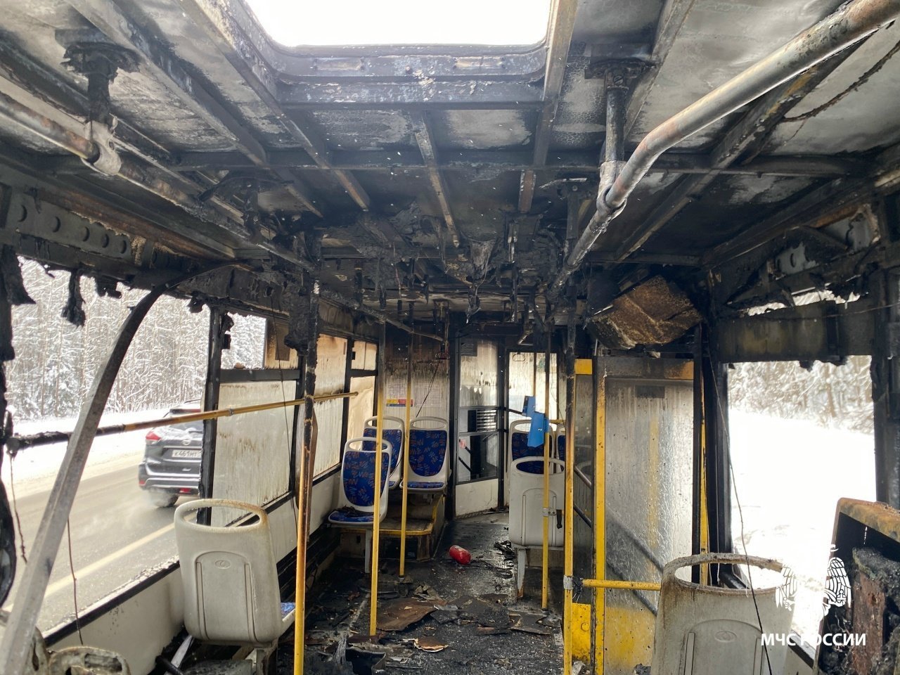 Под Ижевском 24 января загорелся пассажирский автобус