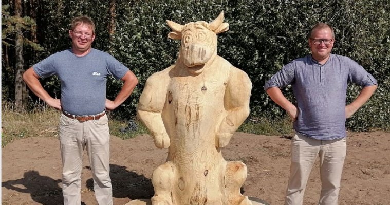 Деревянные скульптуры украсили одну из деревень Игринского района Удмуртии