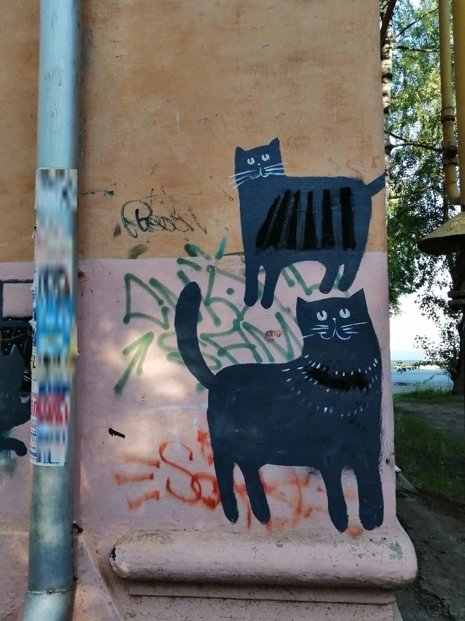 Вместо рекламы наркотиков на фасадах домов Воткинска появились котики 