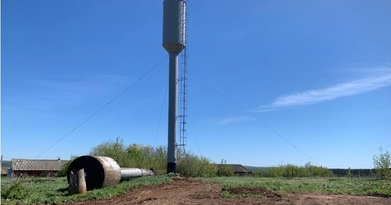 Новую водонапорную башню установили в селе Совхозный Завьяловского района 
