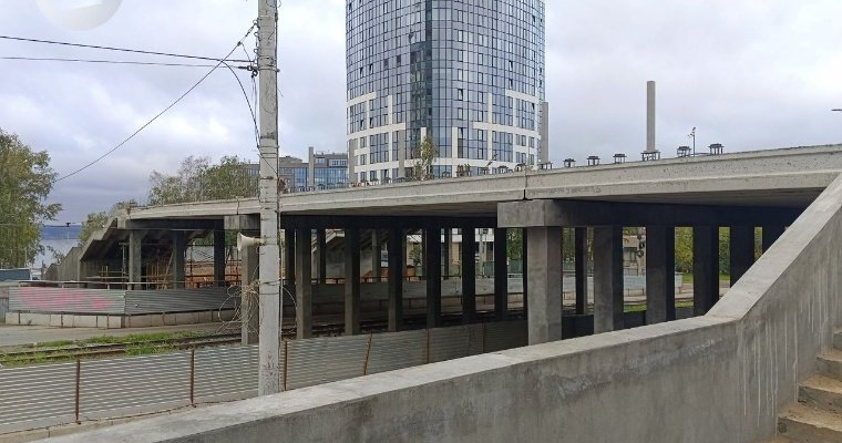 Готовность пешеходной эстакады на улице Карла Маркса в Ижевске составляет 55%