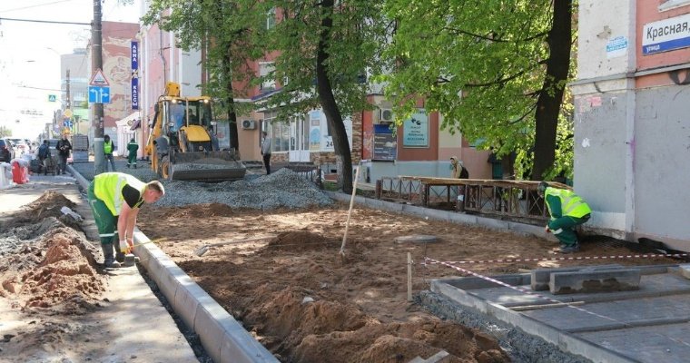 По программе «Пешеходный Ижевск» отремонтируют тротуар на улице Советской