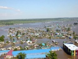 Последствия паводка в Иркутской области сняли с дрона