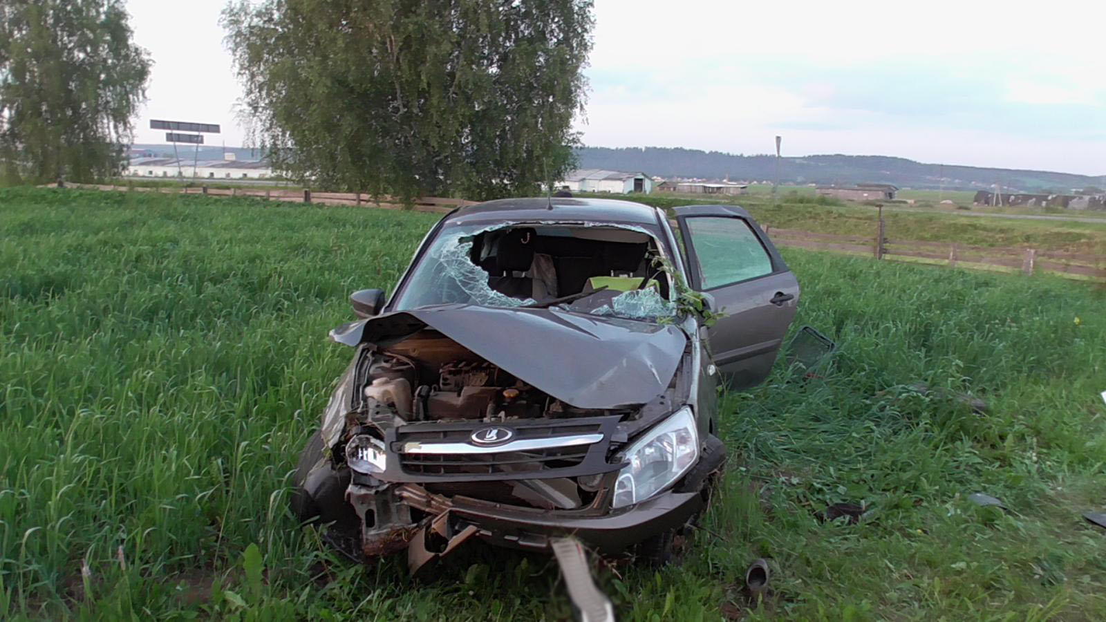 В Малопургинском районе Удмуртии погиб водитель съехавшей в кювет Гранты