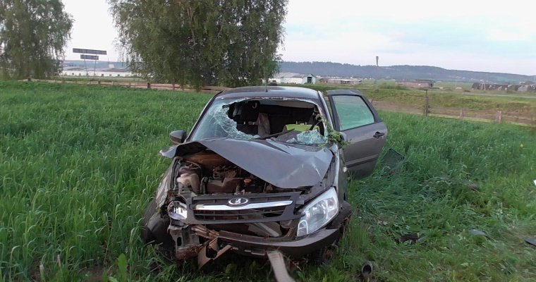 В Малопургинском районе Удмуртии погиб водитель съехавшей в кювет «Гранты»