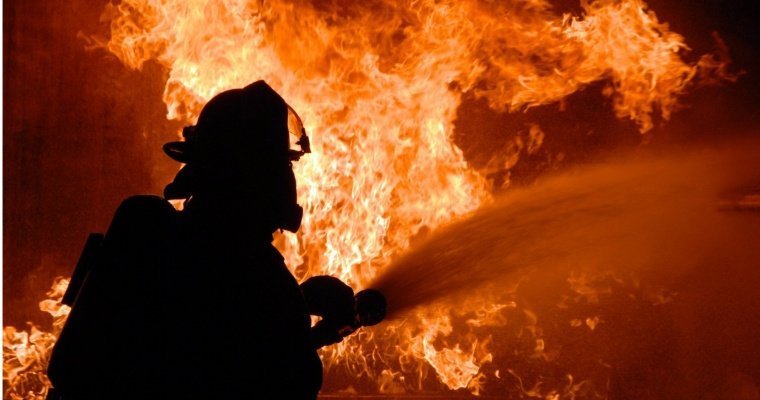 Пожарные в Удмуртии спасли из загоревшегося дома двух пожилых женщин и двух детей