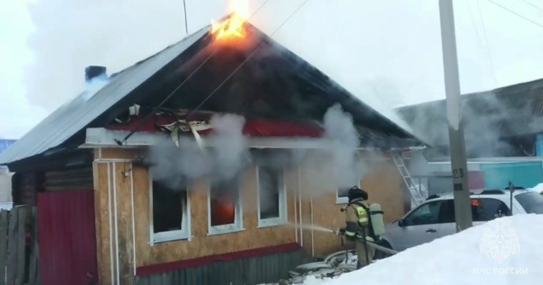 Два человека погибли при пожаре в Камбарке