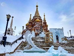 Ледяная арка с Илией пророком на колеснице будет встречать гостей фестиваля ангелов и архангелов в Ижевске