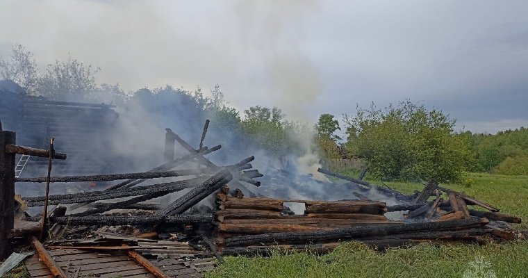 Гроза стала причиной двух пожаров в районах Удмуртии